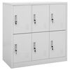 vidaXL Armoire &agrave; casiers Gris clair 90x45x92,5 cm Acier