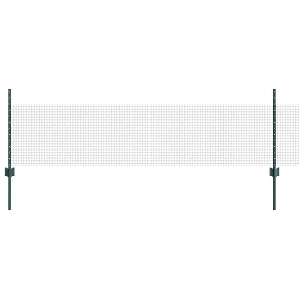 vidaXL Cl&ocirc;ture avec poteau Vert 0,5 x 50 m Acier et PVC