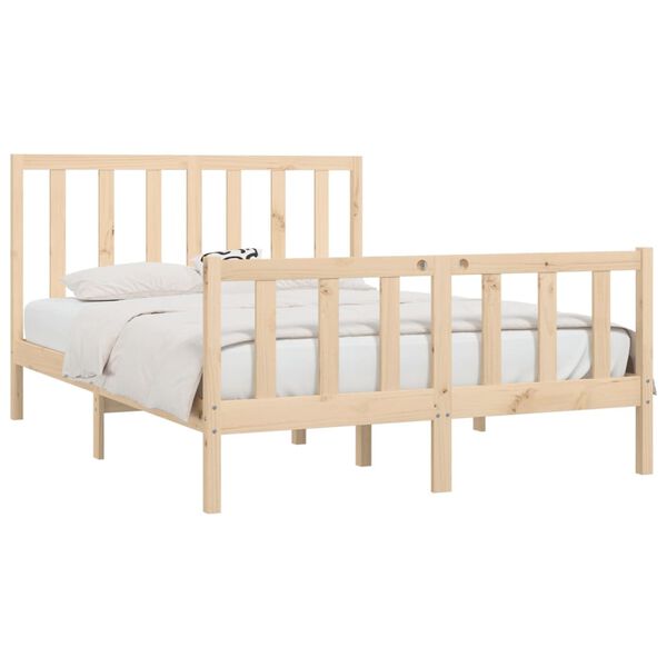 vidaXL Cadre de lit sans matelas 150x200 cm bois massif