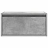 vidaXL Table de chevet murale avec lumi&egrave;res LED gris b&eacute;ton