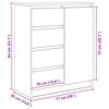 vidaXL Buffet avec tiroirs blanc 71x35x84 cm bois d'ing&eacute;nierie