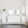 vidaXL Ensemble de meubles salle de bain 4 pcs blanc bois d'ing&eacute;nierie