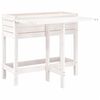 vidaXL Jardini&egrave;re de jardin avec plateau pliant blanc bois pin massif