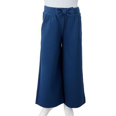 Pantalon à jambes larges pour enfants bleu marine 92