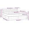 vidaXL Sommier &agrave; lattes de lit avec matelas Gris clair 160x200cm Tissu