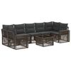 vidaXL Ensemble de canap&eacute; de jardin 8 pc Gris polyrotin