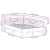 vidaXL Lit biblioth&egrave;que sans matelas blanc 135x190 cm bois pin massif