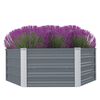 vidaXL Lit sur&eacute;lev&eacute; de jardin 129x77 cm Acier galvanis&eacute; Argent&eacute;