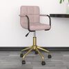 vidaXL Chaise pivotante de salle &agrave; manger Rose Velours