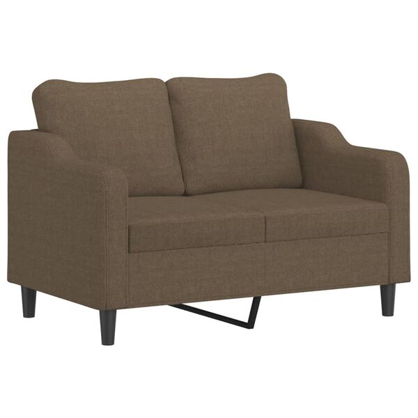 vidaXL Canap&eacute; &agrave; 2 places Marron 120 cm Tissu