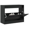 vidaXL Armoire &agrave; chaussures noir 80x34x63 cm bois d'ing&eacute;nierie