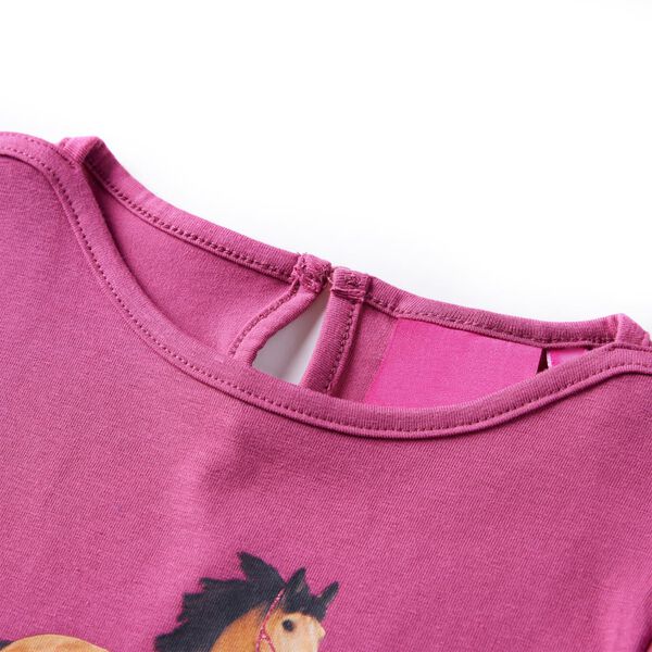T-shirt enfants &agrave; manches longues framboise 104