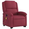 vidaXL Fauteuil inclinable de massage &eacute;lectrique Rouge bordeaux Tissu