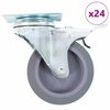 vidaXL 24 pcs Roulettes pivotantes 75 mm