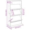 vidaXL &Eacute;tag&egrave;re &agrave; magazines avec &eacute;tag&egrave;re Ch&ecirc;ne fum&eacute; 70 x 41 x 126 cm