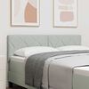vidaXL T&ecirc;te de lit avec t&ecirc;te de lit Gris clair 144 cm Velours