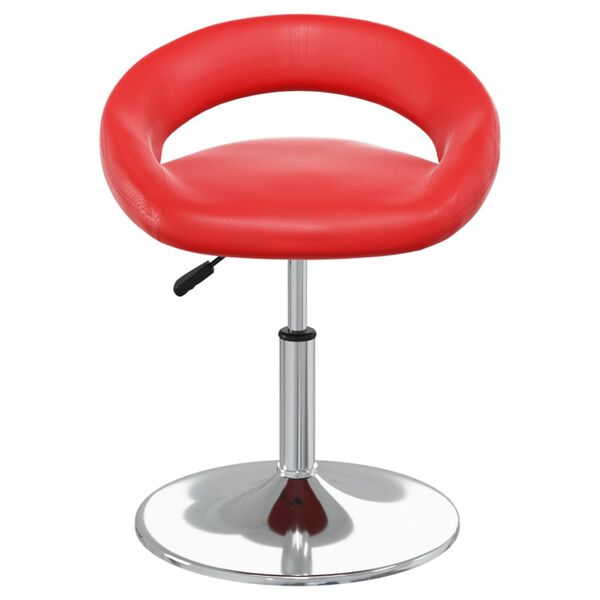 vidaXL Chaises &agrave; manger pivotantes lot de 2 rouge similicuir