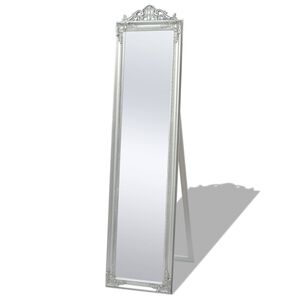 vidaXL Miroir sur pied Style baroque 160x40 cm Argent&eacute;