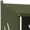 vidaXL Nichoir &agrave; poules avec 4 compartiments vert olive m&eacute;tal