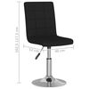 vidaXL Tabouret de bar Noir Tissu
