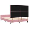 vidaXL Lit &agrave; ressorts avec t&ecirc;te de lit Rose 140 x 200 cm Velours