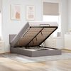 vidaXL Lit ottoman avec matelas taupe 140x200 cm tissu