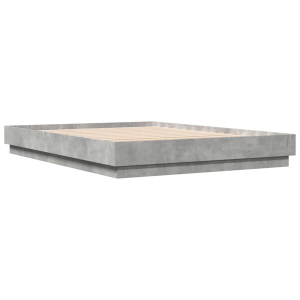 vidaXL Cadre de lit sans matelas gris b&eacute;ton 160x200 cm