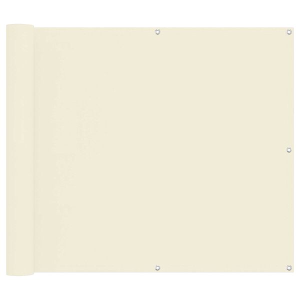 vidaXL &Eacute;cran de balcon Cr&egrave;me 100 x 500 cm Tissu Oxford