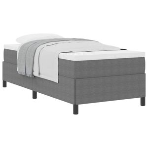 vidaXL Lit &agrave; ressorts Gris clair 80 x 200 cm Tissu en velours c&ocirc;tel&eacute;