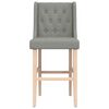 vidaXL Chaises de bar lot de 2 bois massif d'h&eacute;v&eacute;a et tissu