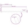 vidaXL Bordure de Pelouse 50 pcs Marron 100 x 0.05 x 20 cm
