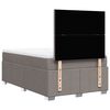 vidaXL Sommier &agrave; lattes de lit avec matelas taupe 120x190 cm tissu