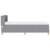 vidaXL Lit &agrave; ressorts avec matelas Gris clair 190 x 90 cm Polyester