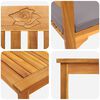 vidaXL Ensemble de Mobilier 4 pcs Naturel Bois d'Acacia Massif