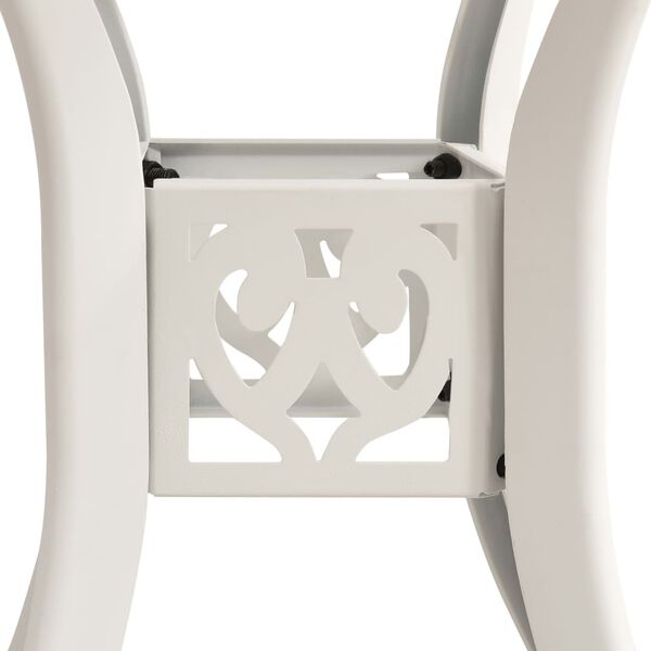 vidaXL Table de jardin Blanc 78x78x72 cm Aluminium coul&eacute;