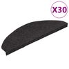 vidaXL Tapis d'escalier auto-adh&eacute;sifs 30 pcs noir 65x22,5x3,5 cm