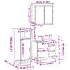 vidaXL Ensemble de meubles de salle de bain 3 pcs Sonoma gris