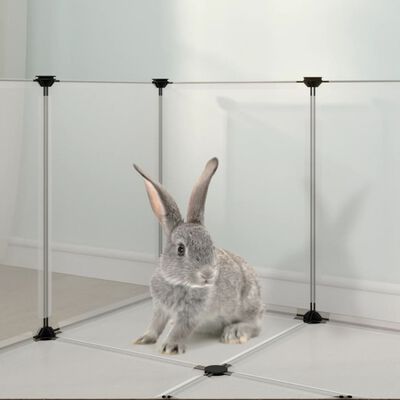 vidaXL Cage pour petits animaux Transparent 144x74x46,5 cm PP et Acier