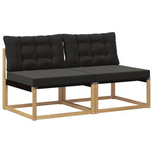 vidaXL Sofa de milieu ext&eacute;rieur Bois d'Acacia Massif Blanc