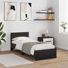 vidaXL Cadre de lit Ch&ecirc;ne noir 75 x 190 cm Bois d'ing&eacute;nierie