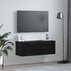 vidaXL Meuble mural Ch&ecirc;ne noir 100 x 36.5 x 35 cm Bois d'ing&eacute;nierie