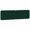 vidaXL Cadre de lit avec LED sans matelas vert fonc&eacute; 180x200 cm velours