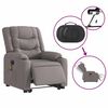 vidaXL Fauteuil inclinable de massage &eacute;lectrique Taupe Tissu