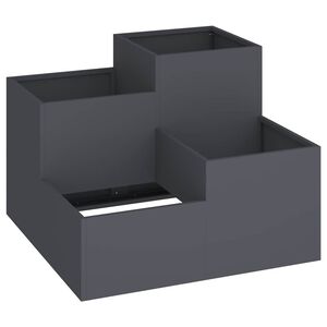 vidaXL Cache-pot de jardin Anthracite 100 x 100 x 60 cm Acier
