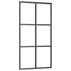 vidaXL Porte coulissante Verre ESG et aluminium 102x205 cm Noir