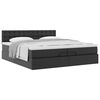 VidaXL Cadre de lit ottoman avec matelas noir 200x200 cm similicuir