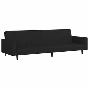 vidaXL Canap&eacute;-lit 2 places noir velours