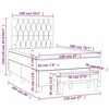 vidaXL Sommier &agrave; lattes de lit avec matelas Taupe 120x200 cm Tissu