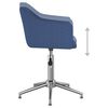 vidaXL Chaises pivotantes &agrave; manger lot de 2 bleu tissu