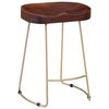 vidaXL Tabourets de bar Gavin lot de 2 bois de manguier massif